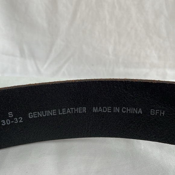 LEVIS BROWN LEATHER VINTAGE RETRO BELT UNISEX Size S 30-32” - Picture 7 of 8